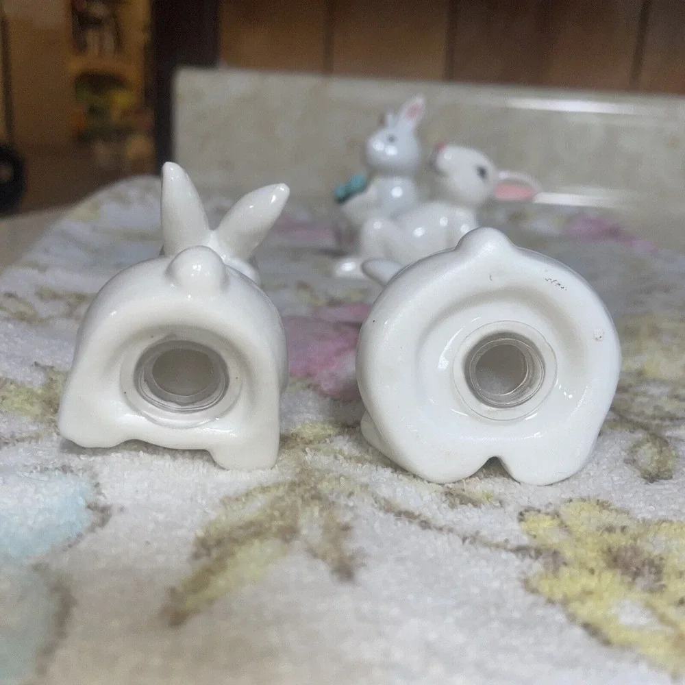 Two Pairs Of Easter Bunny‎ Salt And Pepper Shakers